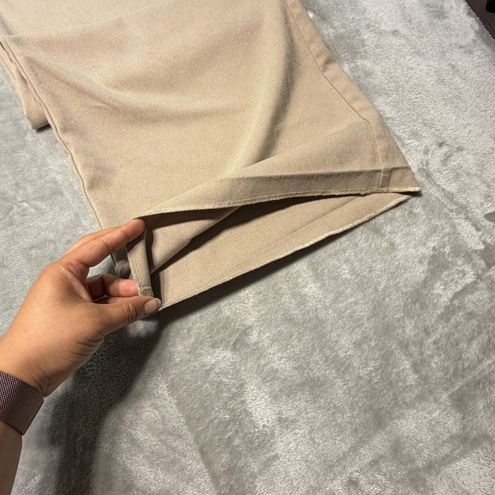 Abercrombie & Fitch Women Beige Wide Leg Pleated Dress Trousers Sz L Casual Chic - Picture 14 of 16